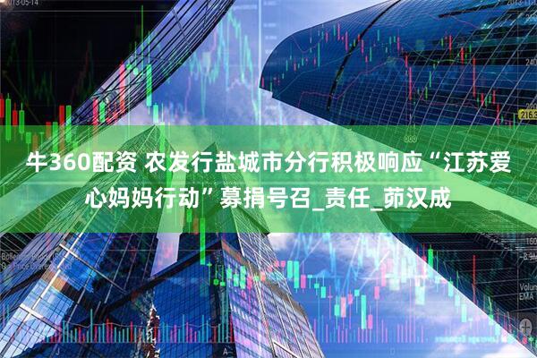 牛360配资 农发行盐城市分行积极响应“江苏爱心妈妈行动”募捐号召_责任_茆汉成