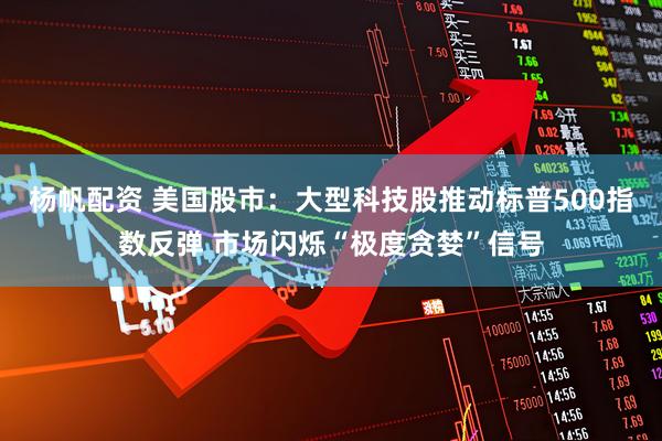 杨帆配资 美国股市：大型科技股推动标普500指数反弹 市场闪烁“极度贪婪”信号